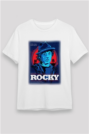 Rocky Beyaz Unisex Tişört T-Shirt