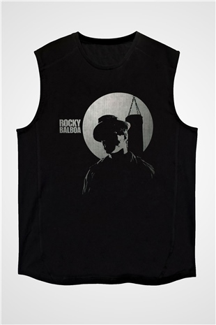 Rocky Siyah Unisex Kolsuz Tişört
