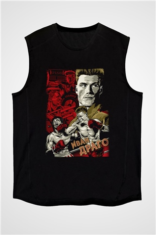 Rocky Siyah Unisex Kolsuz Tişört