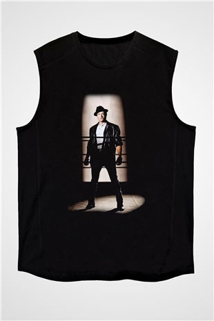 Rocky Siyah Unisex Kolsuz Tişört