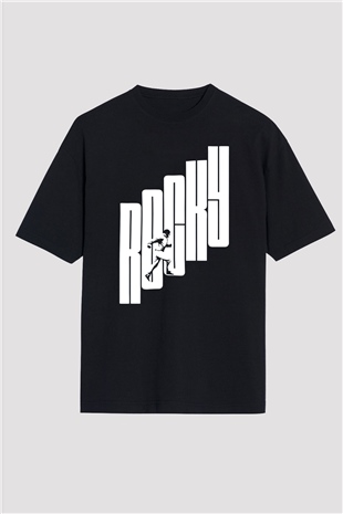 Rocky Siyah Unisex Oversize Tişört T-Shirt