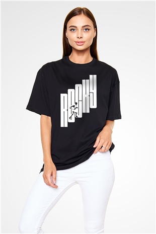 Rocky Siyah Unisex Oversize Tişört T-Shirt