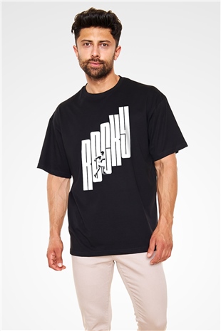 Rocky Siyah Unisex Oversize Tişört T-Shirt