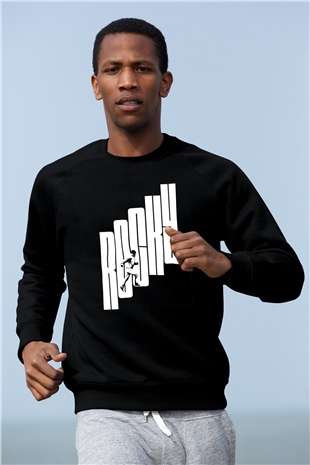 Rocky Siyah Unisex Sweatshirt