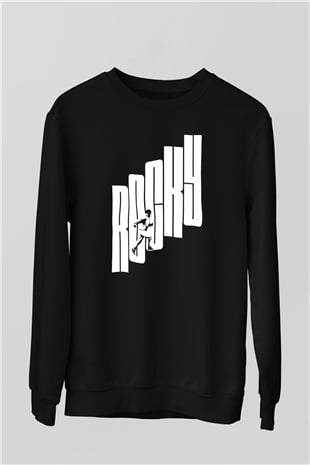 Rocky Siyah Unisex Sweatshirt