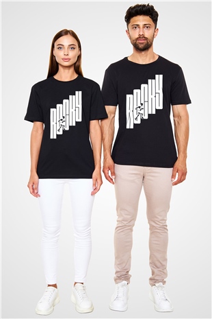 Rocky Siyah Unisex Tişört T-Shirt