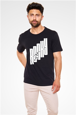 Rocky Siyah Unisex Tişört T-Shirt