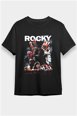 Rocky Siyah Unisex Tişört T-Shirt