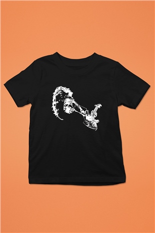 Rory Gallagher Baskılı Unisex Siyah Çocuk Tişört - Tshirt