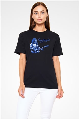 Rory Gallagher Baskılı Unisex Siyah Tişört - Tshirt