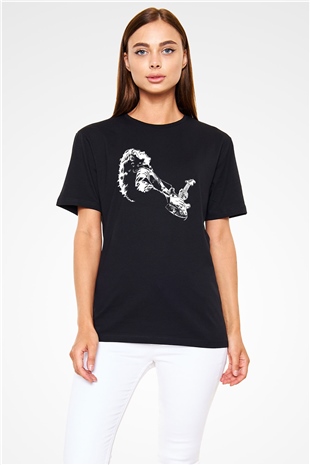 Rory Gallagher Baskılı Unisex Siyah Tişört - Tshirt