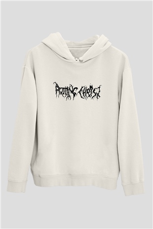 Rotting Christ Beyaz Unisex Kapşonlu Sweatshirt