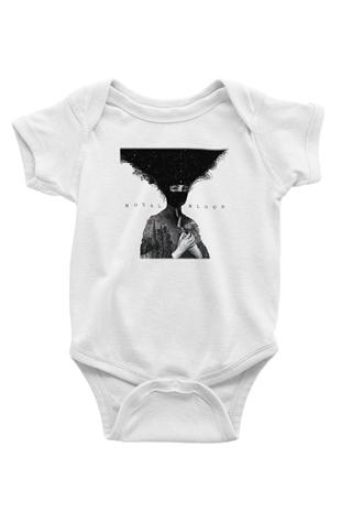 Royal Blood Baskılı Beyaz Unisex Bebek Body - Zıbın
