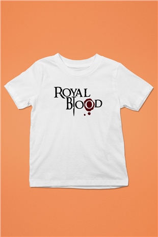 Royal Blood Baskılı Beyaz Unisex Çocuk Tişört