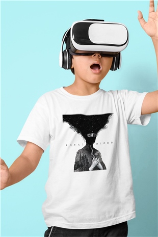 Royal Blood Baskılı Beyaz Unisex Çocuk Tişört