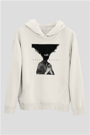 Royal Blood Beyaz Unisex Kapşonlu Sweatshirt