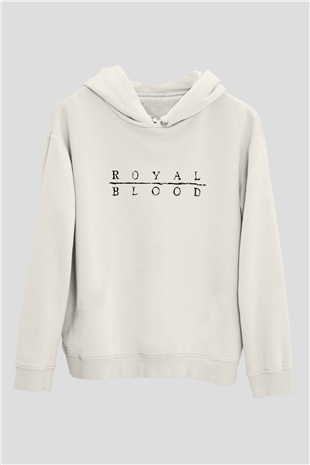 Royal Blood Beyaz Unisex Kapşonlu Sweatshirt
