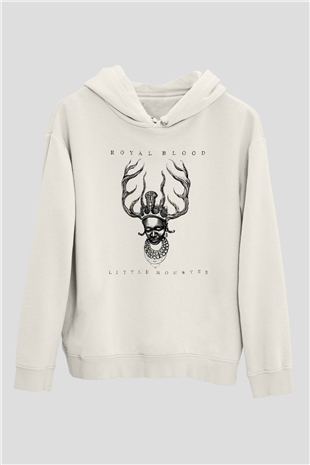 Royal Blood Beyaz Unisex Kapşonlu Sweatshirt