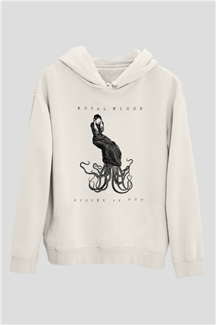 Royal Blood Beyaz Unisex Kapşonlu Sweatshirt