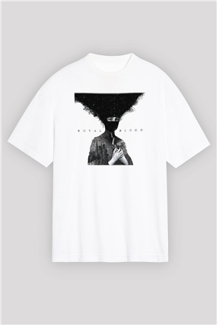 Royal Blood Beyaz Unisex Oversize Tişört T-Shirt