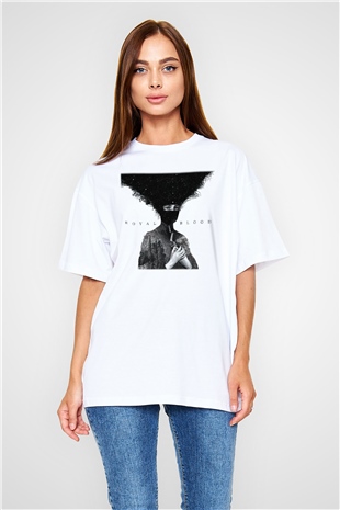Royal Blood Beyaz Unisex Oversize Tişört T-Shirt