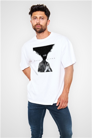 Royal Blood Beyaz Unisex Oversize Tişört T-Shirt