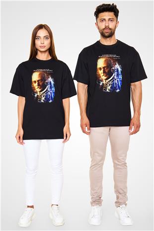 Rudolf Diesel Baskılı Unisex Oversize Tişört - Tshirt