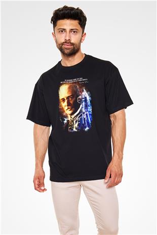 Rudolf Diesel Baskılı Unisex Oversize Tişört - Tshirt
