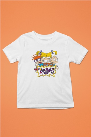 Rugrats Baskılı Beyaz Unisex Çocuk Tişört