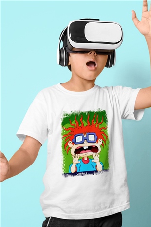 Rugrats Baskılı Beyaz Unisex Çocuk Tişört