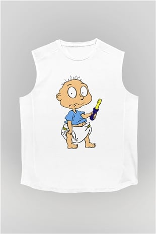 Rugrats Beyaz Unisex Kolsuz Tişört