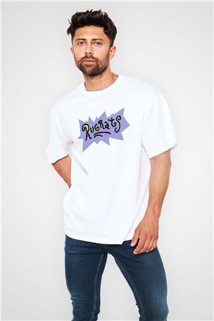 Rugrats Beyaz Unisex Oversize Tişört T-Shirt