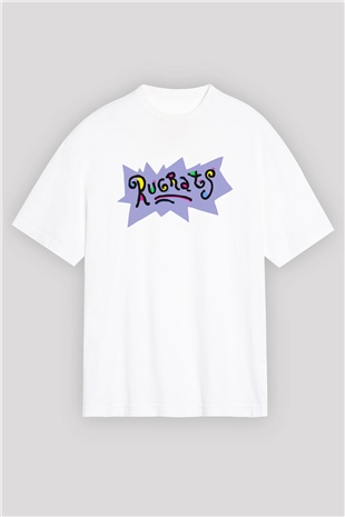 Rugrats Beyaz Unisex Oversize Tişört T-Shirt