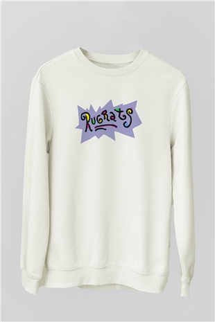 Rugrats Beyaz Unisex Sweatshirt
