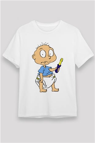 Rugrats Beyaz Unisex Tişört T-Shirt
