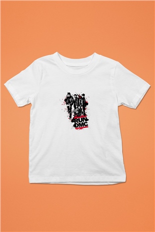 Run DMC Baskılı Unisex Beyaz Çocuk Tişört