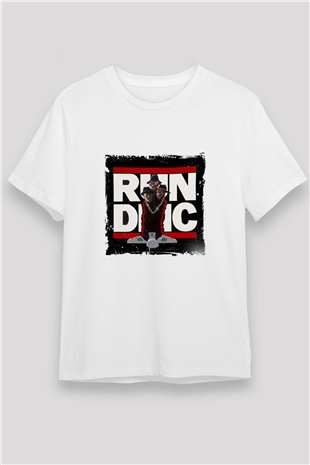 Run DMC Baskılı Unisex Beyaz Tişört