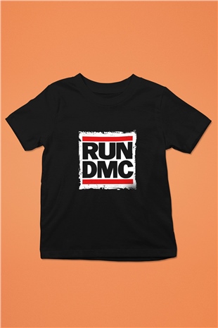 Run DMC Baskılı Unisex Siyah Çocuk Tişört