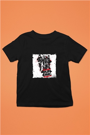 Run DMC Baskılı Unisex Siyah Çocuk Tişört