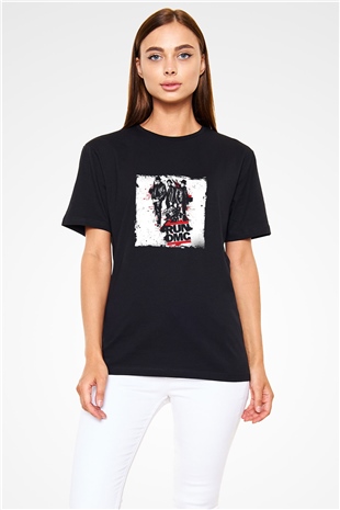 Run DMC Baskılı Unisex Siyah Tişört