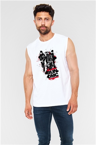 Run DMC Beyaz Unisex Kolsuz Tişört