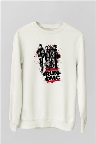 Run DMC Beyaz Unisex Sweatshirt