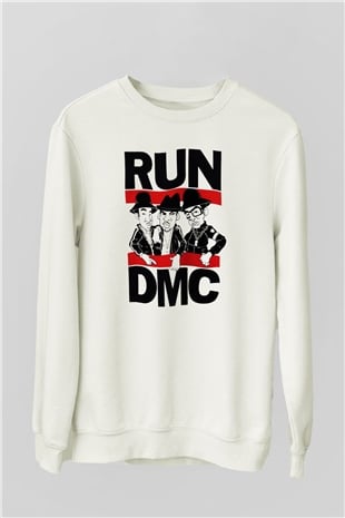 Run DMC Beyaz Unisex Sweatshirt