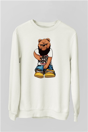 Run DMC Beyaz Unisex Sweatshirt