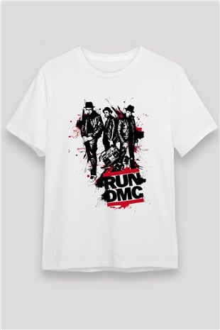 Run DMC Beyaz Unisex Tişört T-Shirt - TişörtFabrikası