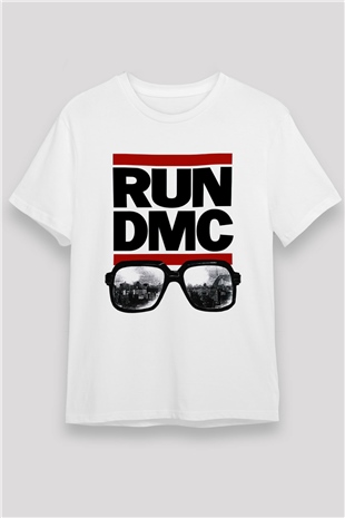 Run DMC Beyaz Unisex Tişört T-Shirt - TişörtFabrikası