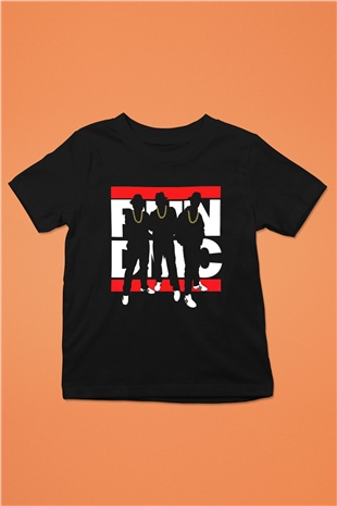 Run DMC Siyah Unisex Çocuk Tişört