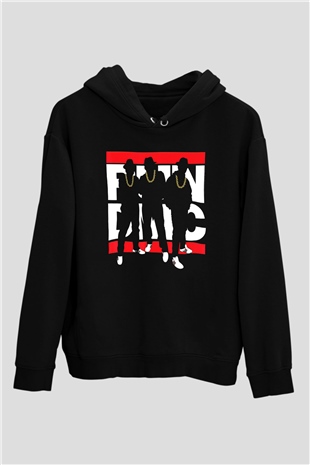 Run DMC Siyah Unisex Kapüşonlu Sweatshirt
