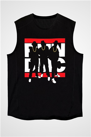 Run DMC Siyah Unisex Kolsuz Tişört