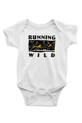 Running Wild Baskılı Beyaz Unisex Bebek Body - Zıbın